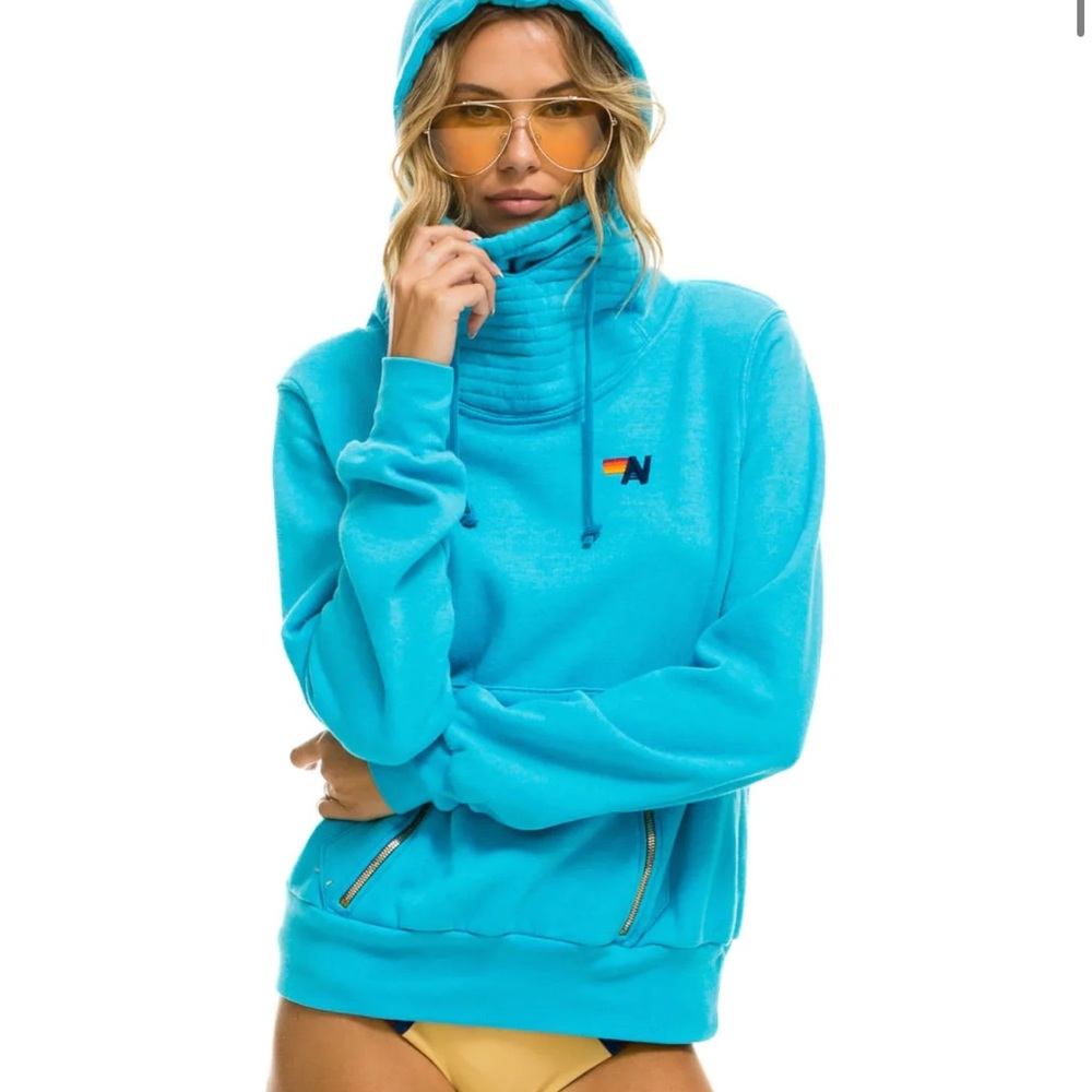 Aviator Nation Ninja Hoodie NEON BLUE